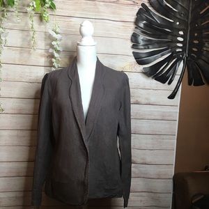 Eileen Fisher Taupe linen blazer size XL